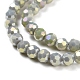 Faceted(32 Facets) Round Full Rainbow Plated Electroplate Glass Beads Strands US-EGLA-J130-FR16-2