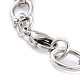 304 Stainless Steel Link Chain Bracelet for Men Women US-BJEW-Z011-20P-3