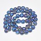 Electroplate Glass Beads Strands US-EGLA-Q084-14mm-07-2
