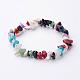 Natural & Synthetic Mixed Gemstone Beaded Stretch Bracelets US-BJEW-JB02345-1