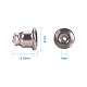 PandaHall Elite 304 Stainless Steel Ear Nuts US-STAS-PH0010-15-3