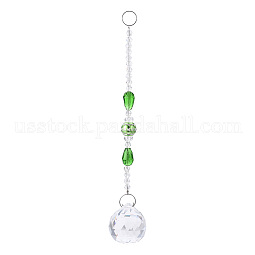 Faceted Crystal Glass Ball Chandelier Suncatchers Prisms US-AJEW-G025-A06