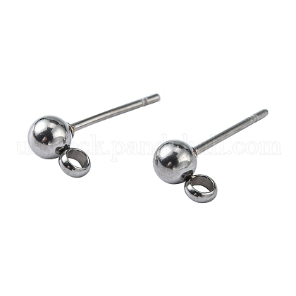 304 Stainless Steel Stud Earring Findings US-STAS-E026-3-1