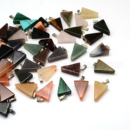 Triangle Natural & Synthetic Mixed Stone Pendants US-G-Q356-M-1