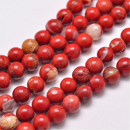 Natural Red Jasper Beads Strands US-G-F348-02-4mm-1
