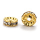 Iron Rhinestone Spacer Beads US-RB-A010-10MM-G-1