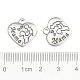 Heart with Word Mama 316 Stainless Steel Pendants US-STAS-I061-153-3