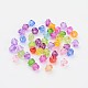 Mixed Color Chunky Dyed Transparent Acrylic Faceted Bicone Spacer Beads for Kids Jewelry US-X-DBB4mm-2