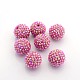 Chunky Resin Rhinestone Bubblegum Ball Beads US-RESI-S256-20mm-SAB6-1