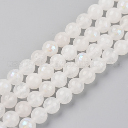 Electroplated Natural Moonstone Beads Strands US-G-S369-012C-C