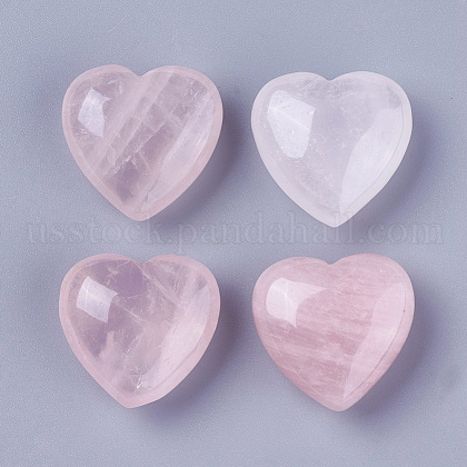 Natural Rose Quartz Heart Love Stone US-G-O174-13-1