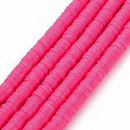 Handmade Polymer Clay Bead Strands US-CLAY-T002-6mm-49-1