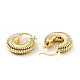 Brass Croissant Chunky Hoop Earrings for Women US-KK-D080-16G-02-2