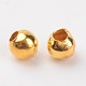 Golden Round Iron Spacer Beads US-X-E006-G-2