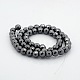 Faceted Round Non-magnetic Synthetic Hematite Beads Strands US-G-P061-60-8mm-2