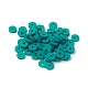 Flat Round Eco-Friendly Handmade Polymer Clay Beads US-CLAY-R067-6.0mm-07-4