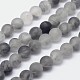 Frosted Natural Cloudy Quartz Round Beads Strands US-G-F255-02-8mm-1