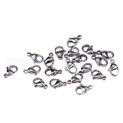 304 Stainless Steel Lobster Claw Clasps US-STAS-PH0002C-02P-1