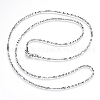 304 Stainless Steel Snake Chain Necklaces US-NJEW-D285-03P-1