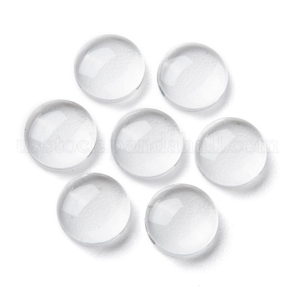 Transparent Glass Cabochons&nbsp;US-GGLA-R026-8mm-4