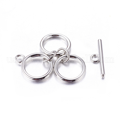 Brass Toggle Clasps for Jewelry Making US-X-KK-K816-P-1