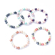Shell Pearl Beads Stretch Bracelets US-BJEW-JB05144-M-1