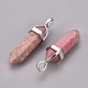 Natural Rhodonite Double Terminated Pointed Pendants US-G-J261-B04-2