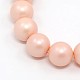 Round Shell Pearl Frosted Beads Strands US-BSHE-I002-8mm-24-1