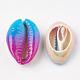 Spray Paint Cowrie Shell Beads US-SHEL-S274-01-3