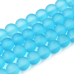 Baking Paint Transparent Glass Bead Strands US-GLAA-S031-6mm-37
