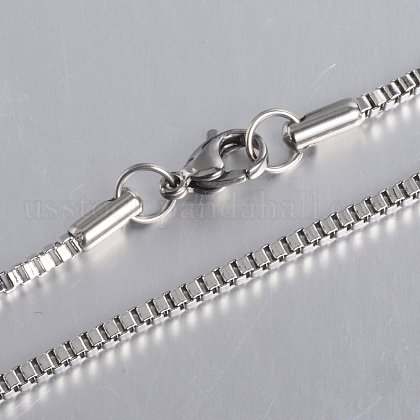 304 Stainless Steel Box Chain Necklaces US-STAS-O053-27P-1