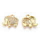 Brass Micro Pave Cubic Zirconia Charms US-X-ZIRC-K082-034A-2
