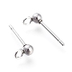 304 Stainless Steel Ear Stud Components US-STAS-F227-18E-P-2
