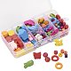Mixed Shapes Cute Carton Wooden Beads for Children DIY at Home and Classroom US-WOOD-PH0001-01-B-1