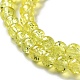 Spray Painted Crackle Glass Beads Strands US-CCG-Q001-4mm-04-2
