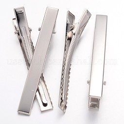 Iron Flat Alligator Hair Clip Findings US-IFIN-S286-77mm
