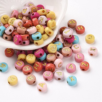 Opaque Mixed Color Acrylic Beads US-MACR-Q242-011A-1