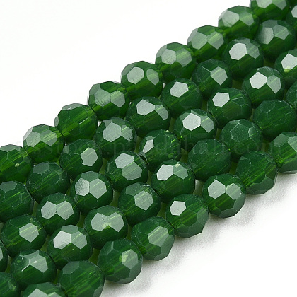 Opaque Solid Glass Bead Strands US-GLAA-R166-4mm-02A-1