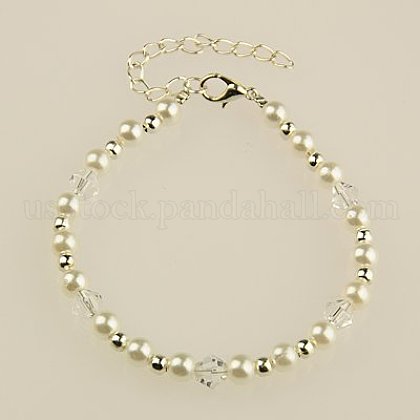 Fashion Acrylic Imitation Pearl Bracelets US-BJEW-JB01053-01-1