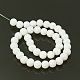Round White Glass Beads Strands US-X-GR8mm26Y-6