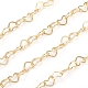 Brass Heart Link Chains US-CHC-D026-15A-G-2