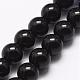 Natural Black Onyx Beads Strands US-G-A163-05-6mm-1