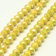 Electroplate Opaque Solid Color Crystal Glass Rondelle Beads Strands US-EGLA-F045A-08AB-1