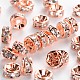 Brass Rhinestone Spacer Beads US-RB-A014-Z6mm-01RG-NF-1