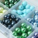 Mixed Pearlized Round Glass Pearl Beads US-HY-D0004-8mm-B-3
