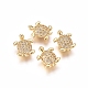 Brass Micro Pave Clear Cubic Zirconia Beads US-ZIRC-I038-25G-1