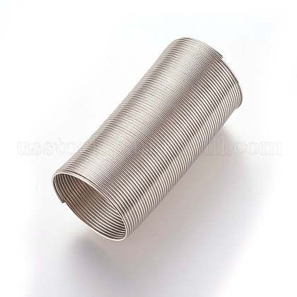 1Unit Silver Plated Ring Sized Steel Memory Wire Ring Wrap Wire Spiral Ring Wire  US-TWIR-BT0001-01P-1