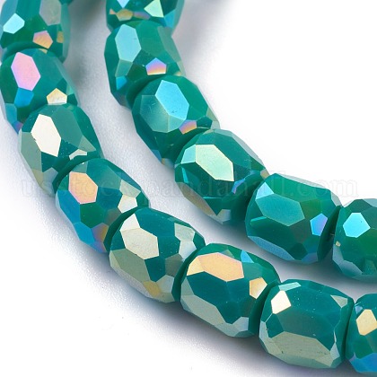 Electroplate Opaque Glass Beads US-GLAA-F108-10A-08-1