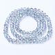 Electroplate Transparent Glass Beads Strands US-EGLA-A034-T8mm-Y05-2