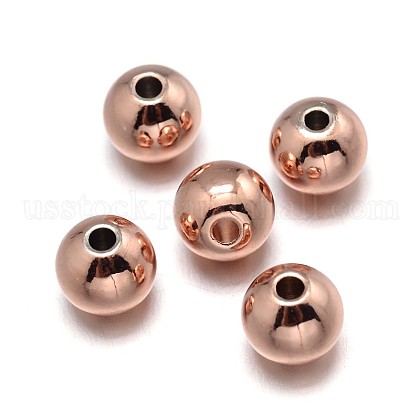 Brass Beads US-KK-F0317-4mm-01RG-NR-1